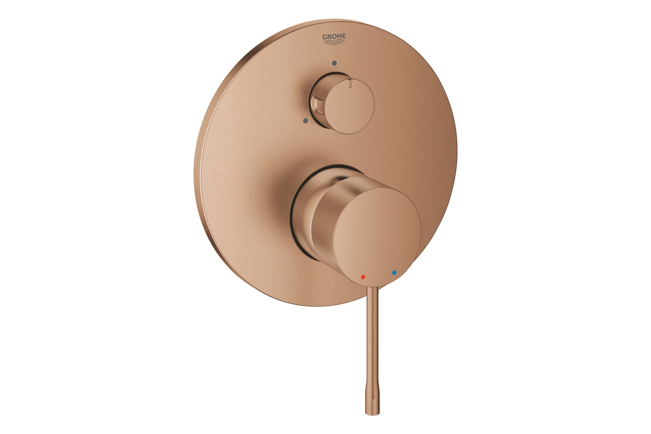 Внешняя часть смесителя для ванны GROHE Essence с переключателем на 3 положения, теплый закат матовый(24092DL1)