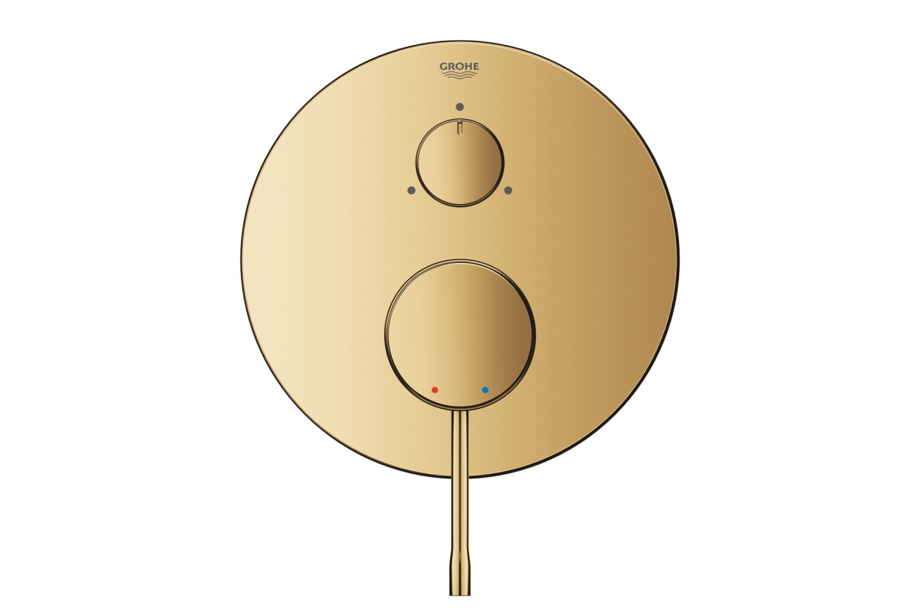 Внешняя часть смесителя для ванны GROHE Essence с переключателем на 3 положения, холодный рассвет глянец (24092GL1)