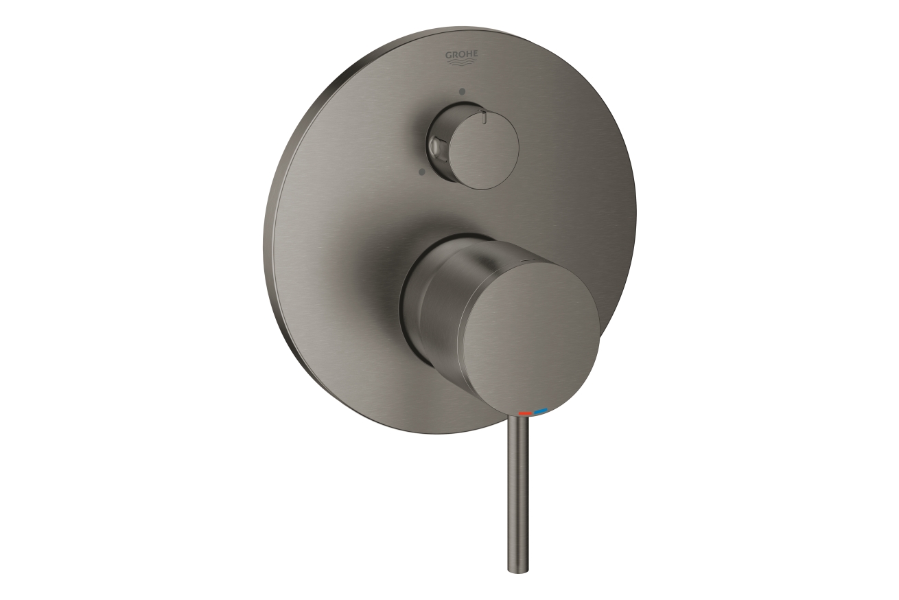 Внешняя часть смесителя для ванны GROHE Atrio на 3 потребителя, темный графит матовый (24096AL3)