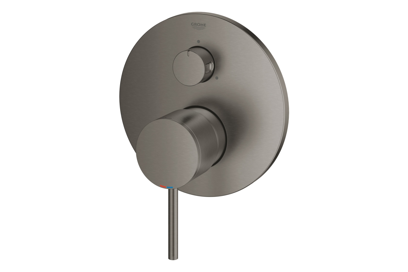 Внешняя часть смесителя для ванны GROHE Atrio на 3 потребителя, темный графит матовый (24096AL3)