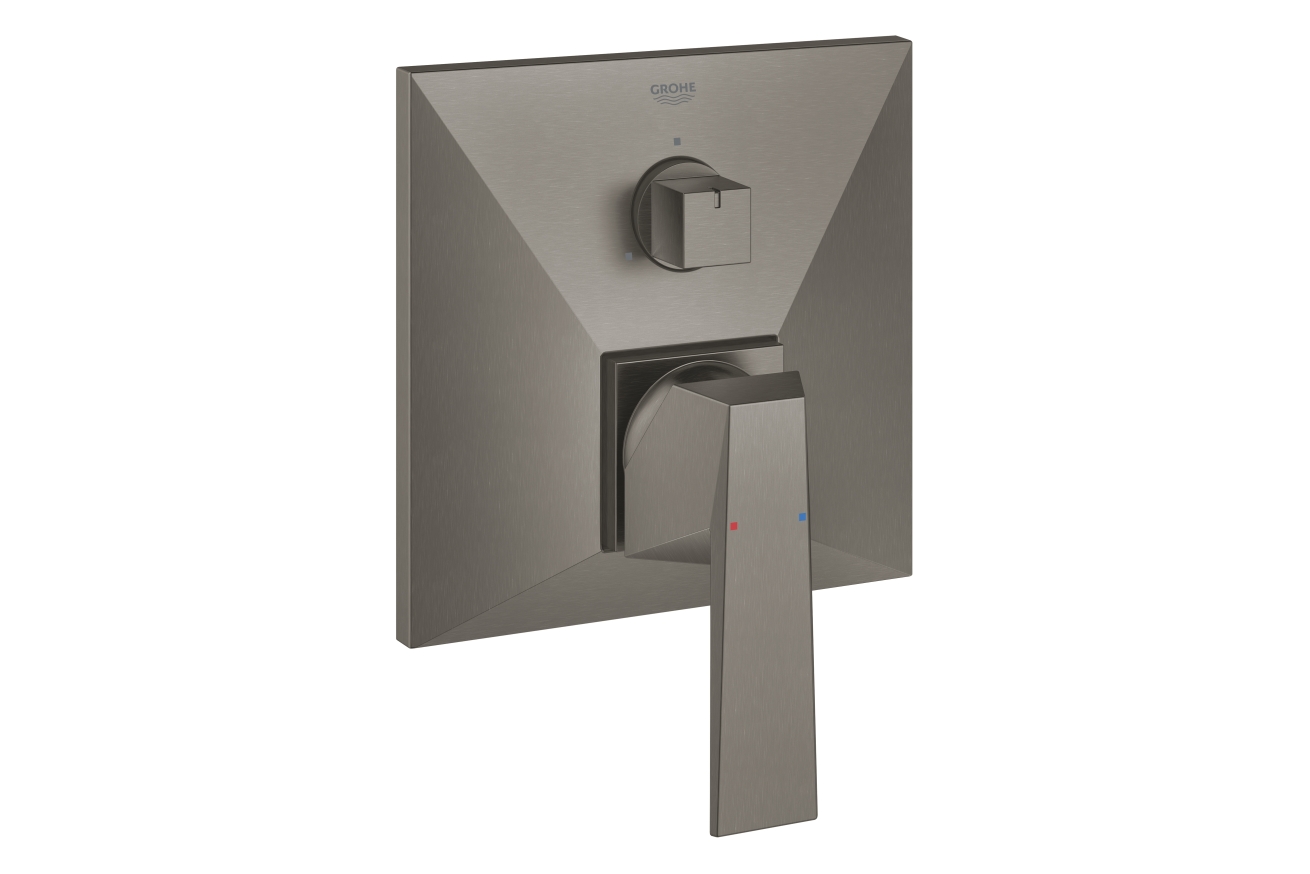 Внешняя часть смесителя для ванны GROHE Allure Brilliant с переключателем на 3 положения, темный графит матовый (24099AL0)