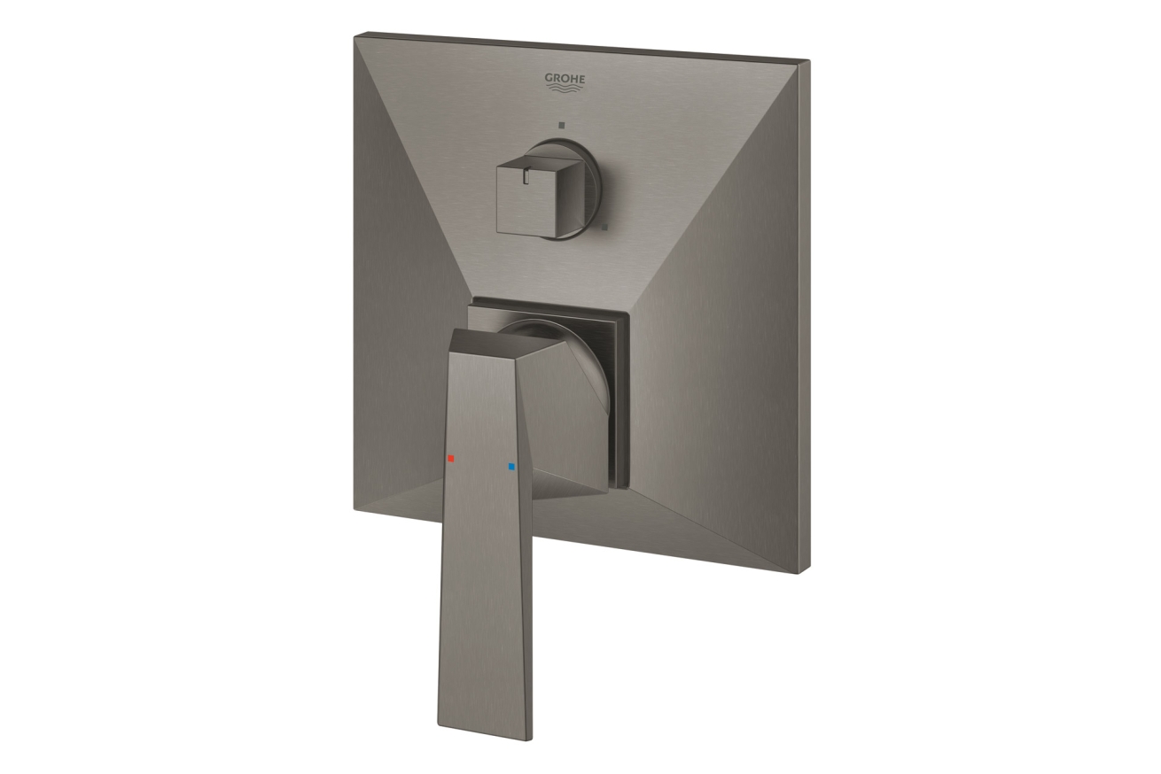 Внешняя часть смесителя для ванны GROHE Allure Brilliant с переключателем на 3 положения, темный графит матовый (24099AL0)