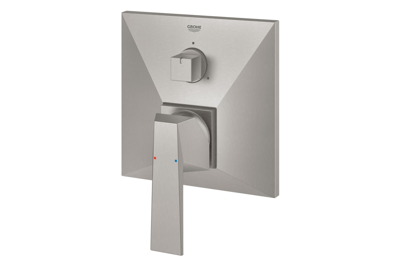 Внешняя часть смесителя для ванны GROHE Allure Brilliant с переключателем на 3 положения, суперсталь (24099DC0)