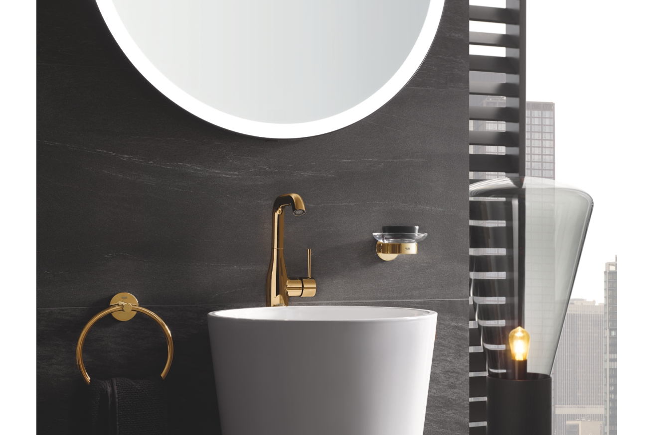 Смеситель для раковины GROHE Essence с донным клапаном, L-Size, холодный рассвет глянец (24174GL1)