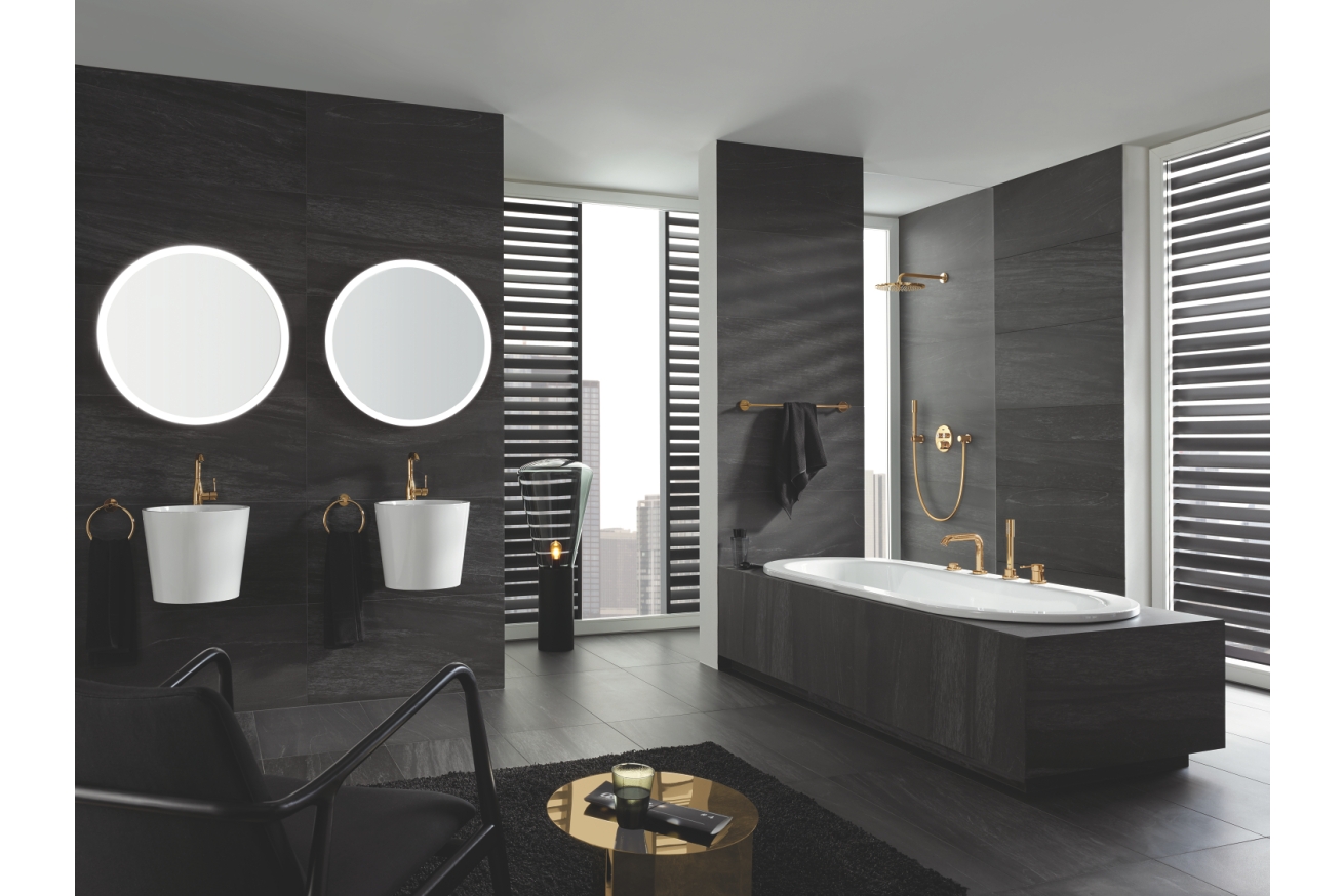 Смеситель для раковины GROHE Essence с донным клапаном, L-Size, холодный рассвет глянец (24174GL1)