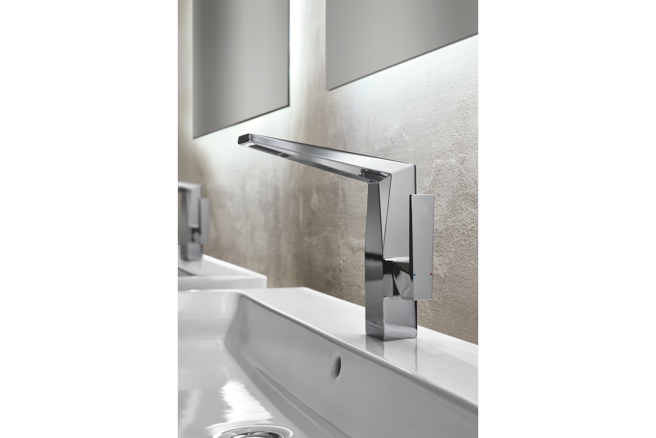 Смеситель для раковины GROHE Allure Brilliant с донным клапаном, L-Size, хром (24344000)