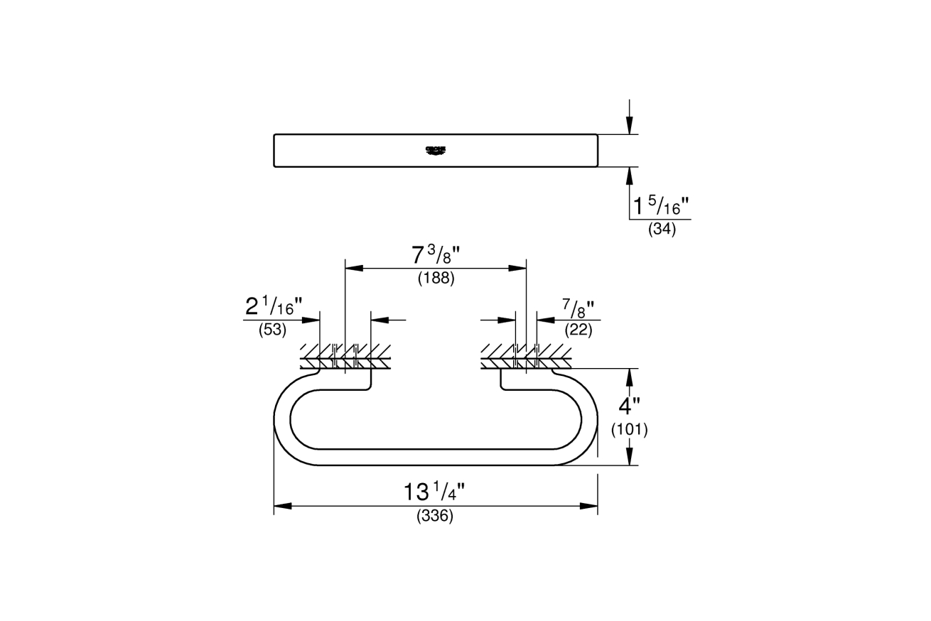 Ручка для ванной GROHE Selection 300 мм, холодный рассвет матовый (41064GN0)