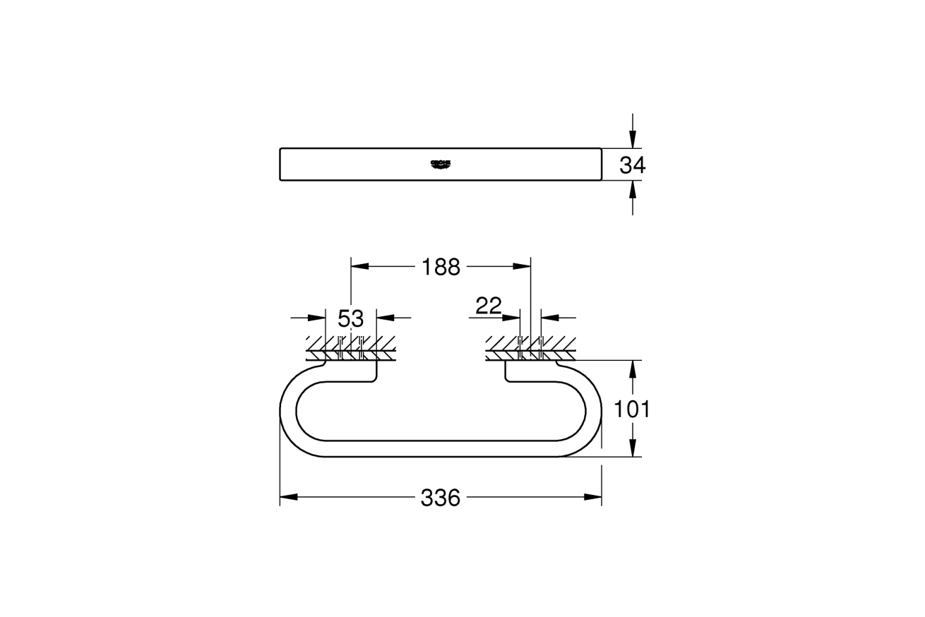 Ручка для ванной GROHE Selection 300 мм, хром (41064000)