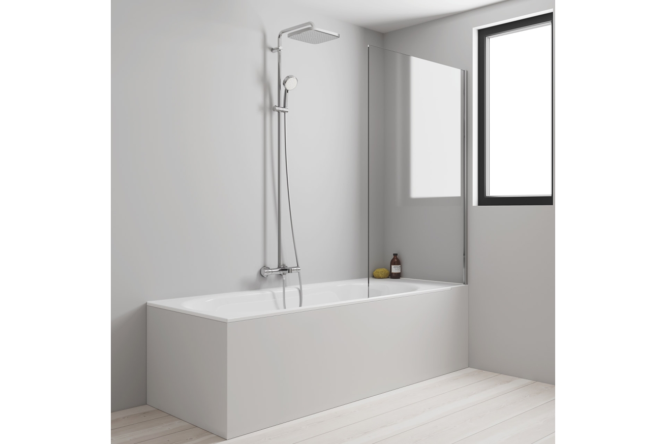 Душевая система GROHE Tempesta Cosmopolitan System 250 Cube с термостатом для ванны, хром (26691000)