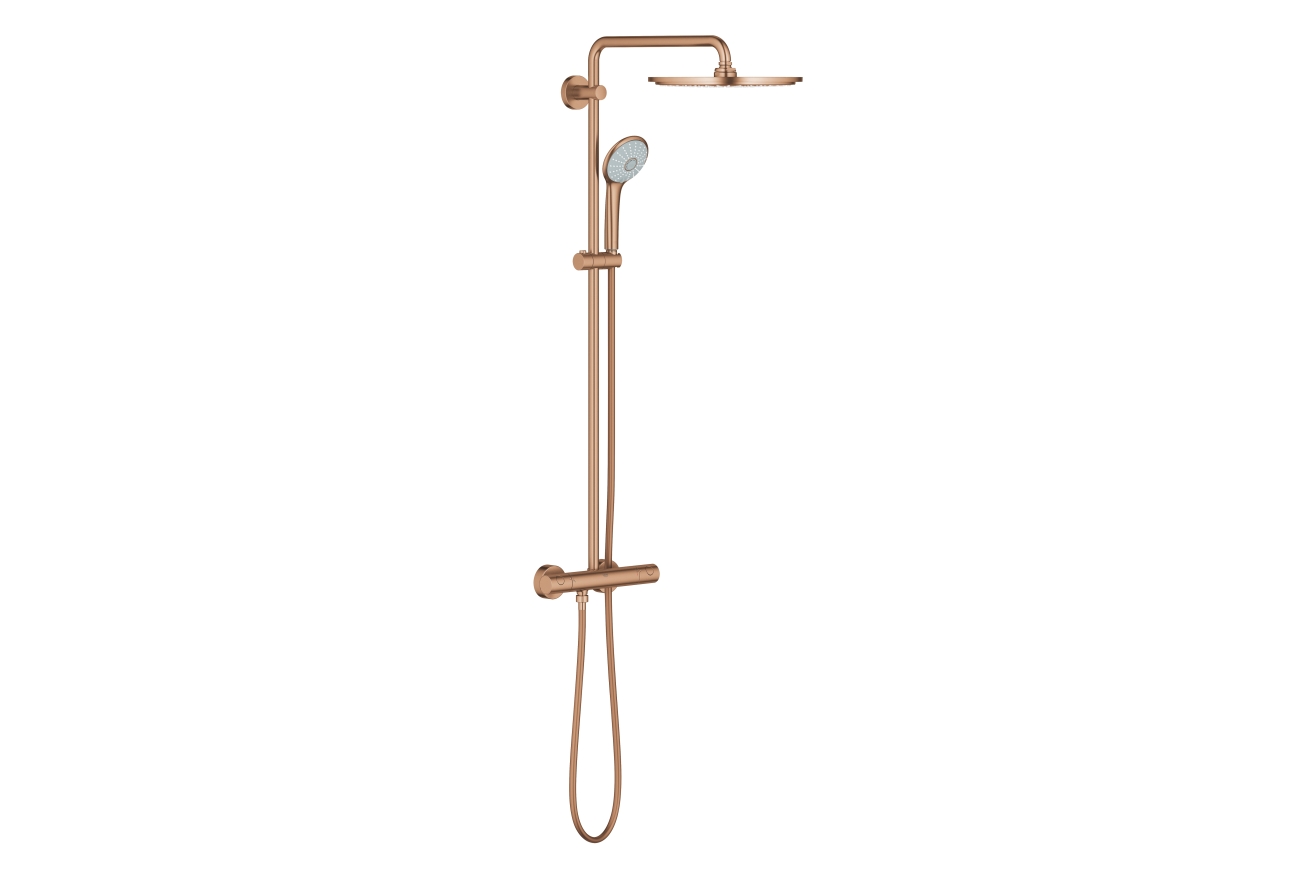 Душевая система с термостатом для настенного монтажа, GROHE Euphoria System 310, теплый закат матовый, (26075DL0)