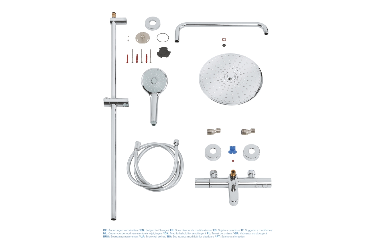 Душевая система с термостатом для ванны, GROHE Euphoria System 260, хром, (26114001)