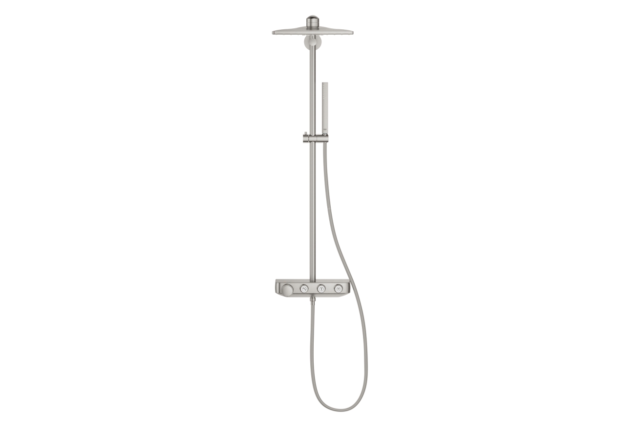 Душевая система с термостатом GROHE Euphoria SmartControl 310 DUO Cube, суперсталь (26508DC0)