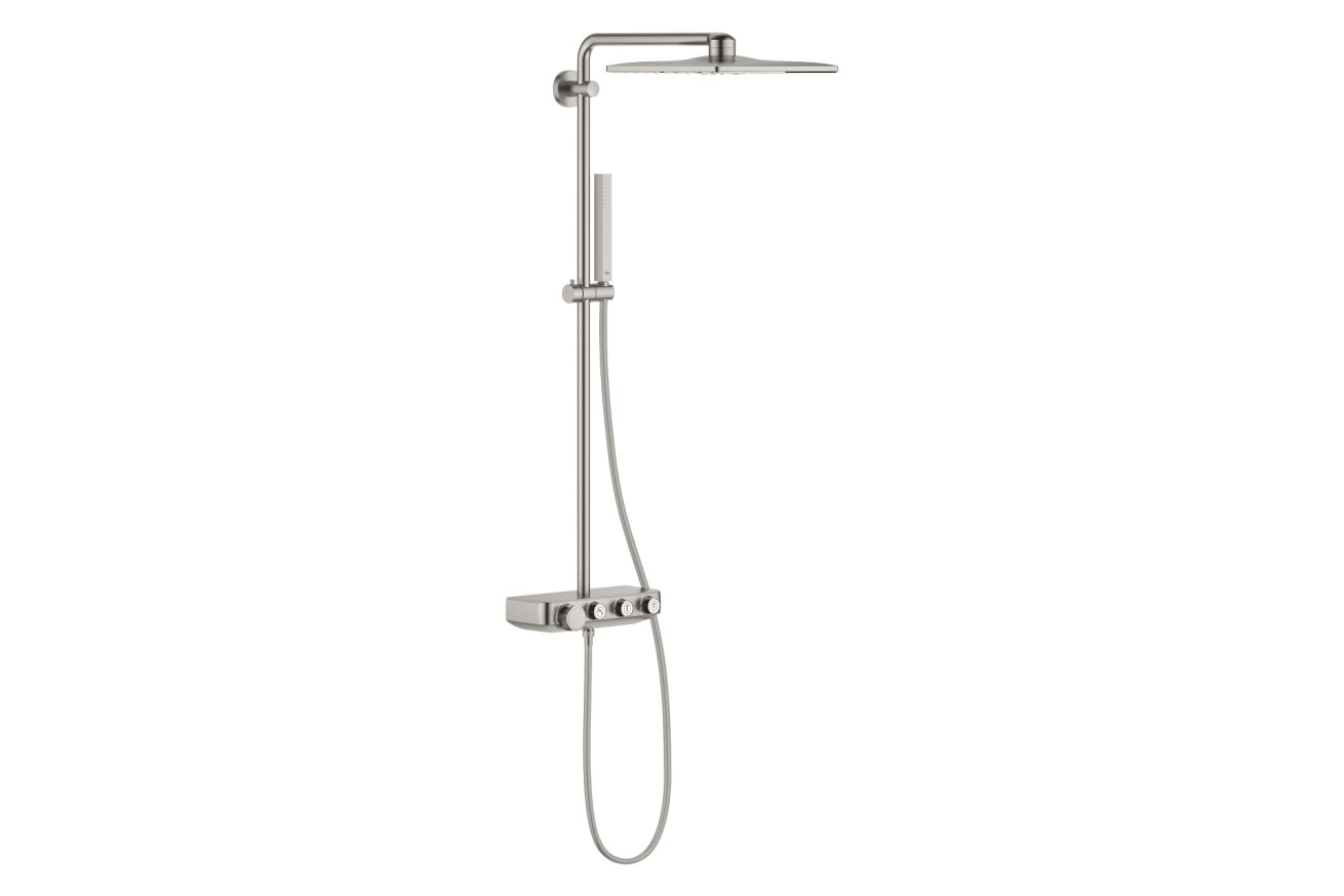 Душевая система с термостатом GROHE Euphoria SmartControl 310 DUO Cube, суперсталь (26508DC0)