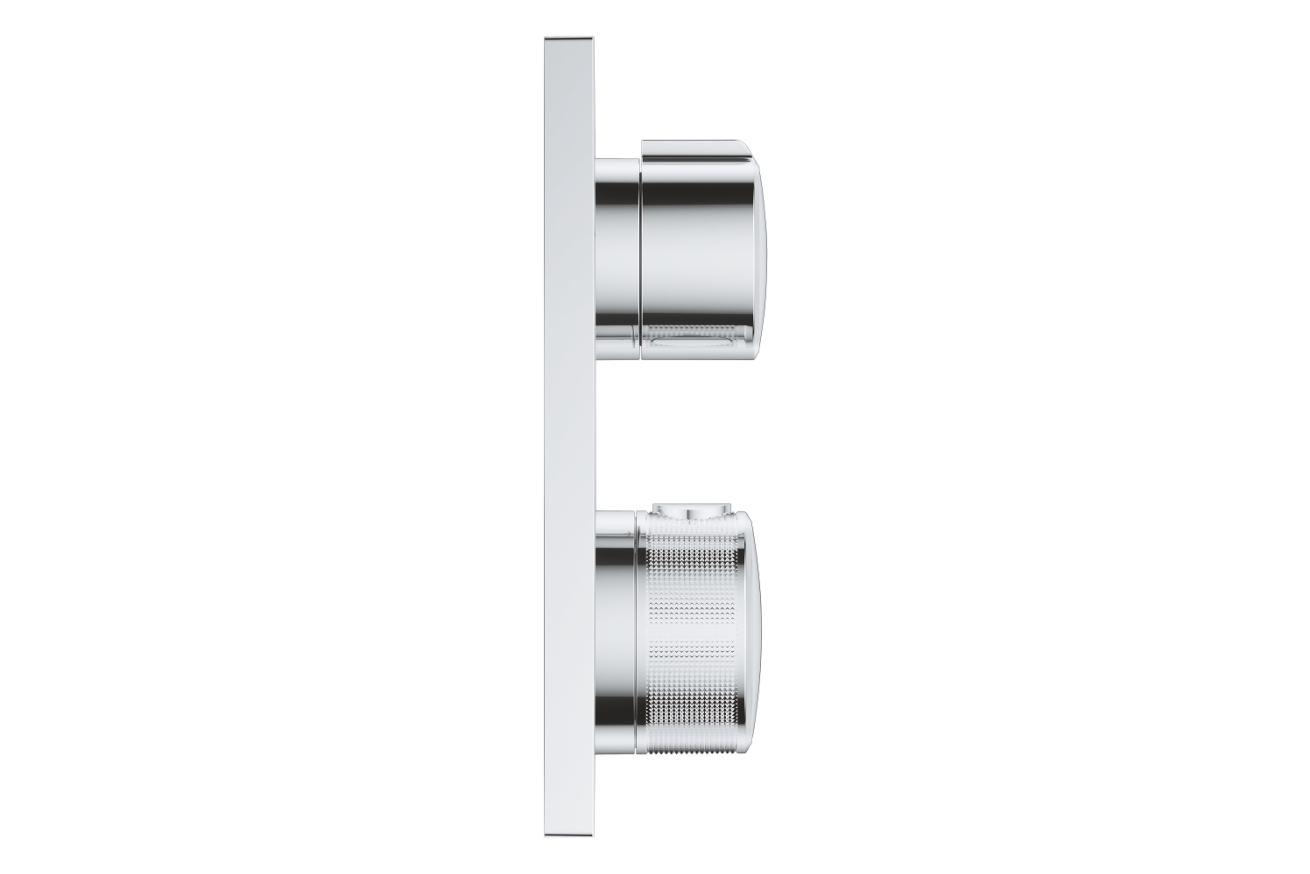 Внешняя часть термостата для душа GROHE Allure скрытого монтажа на 2 потребителя, квадратная, хром (29181002)