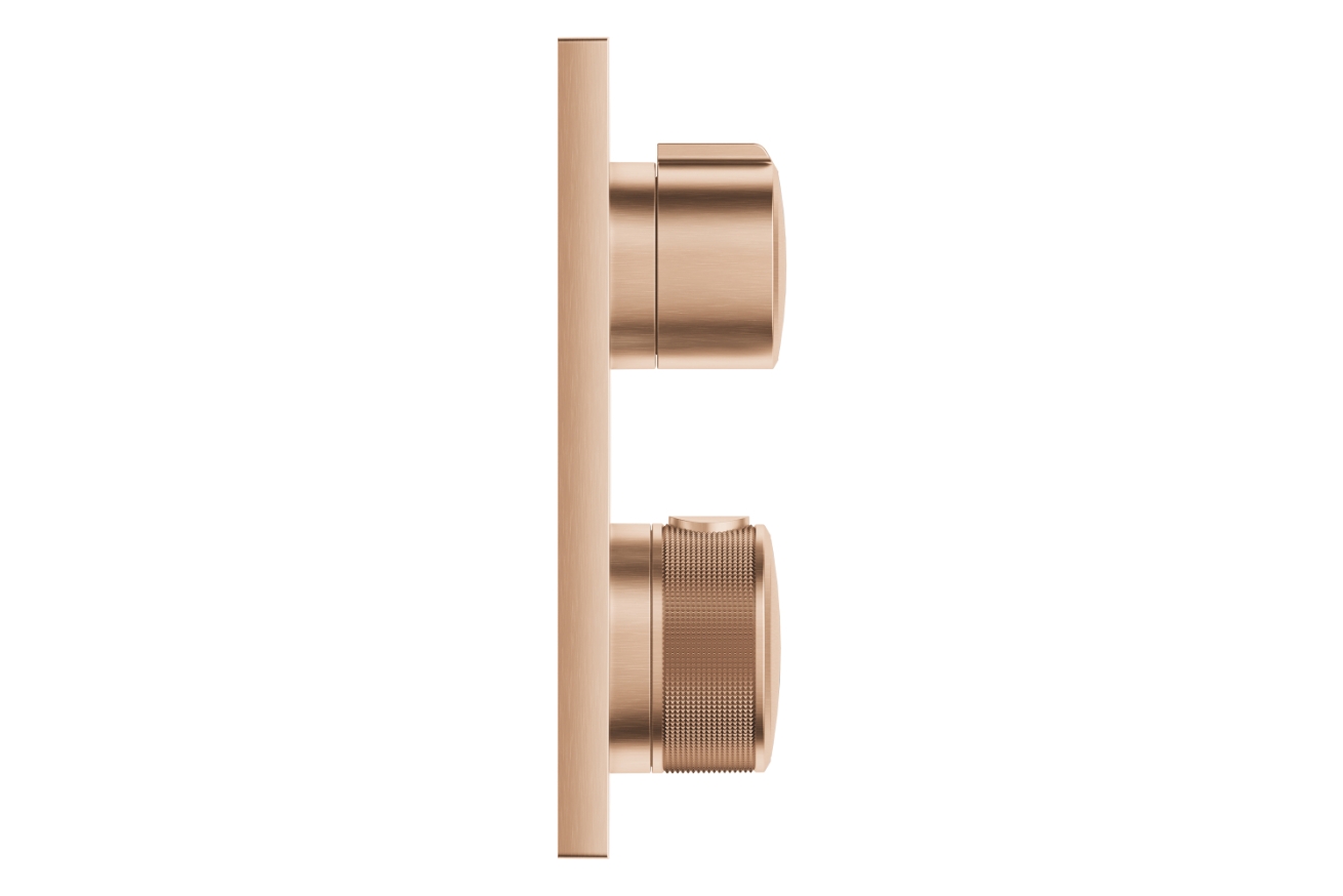 Внешняя часть термостата для душа GROHE Allure скрытого монтажа на 2 потребителя, квадратная, теплый закат матовый (29181DL2)