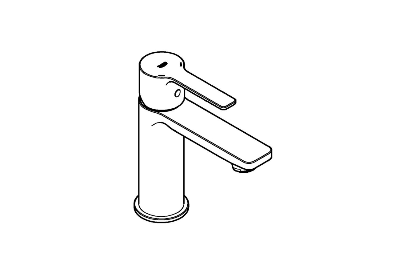 Смеситель для раковины GROHE Lineare, XS-size, хром (23791001)