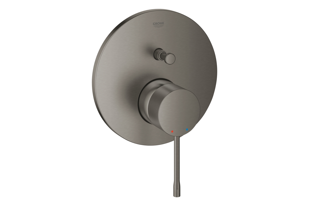 Душевая система GROHE Essence со смесителем для ванны, темный графит матовый (25287AL0)
