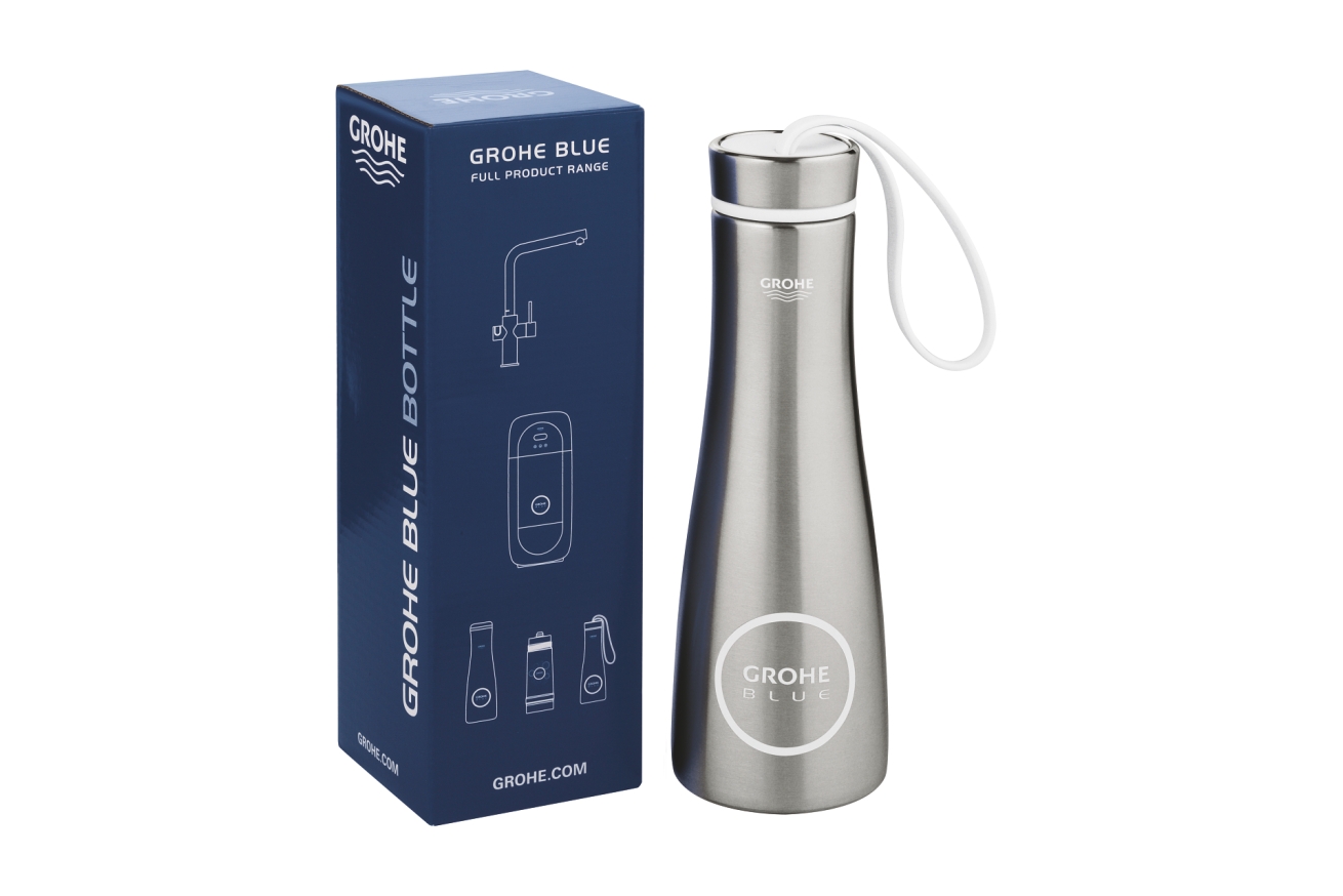 Бутылка для питьевой воды GROHE Blue, нержавеющая сталь (40848SD0)