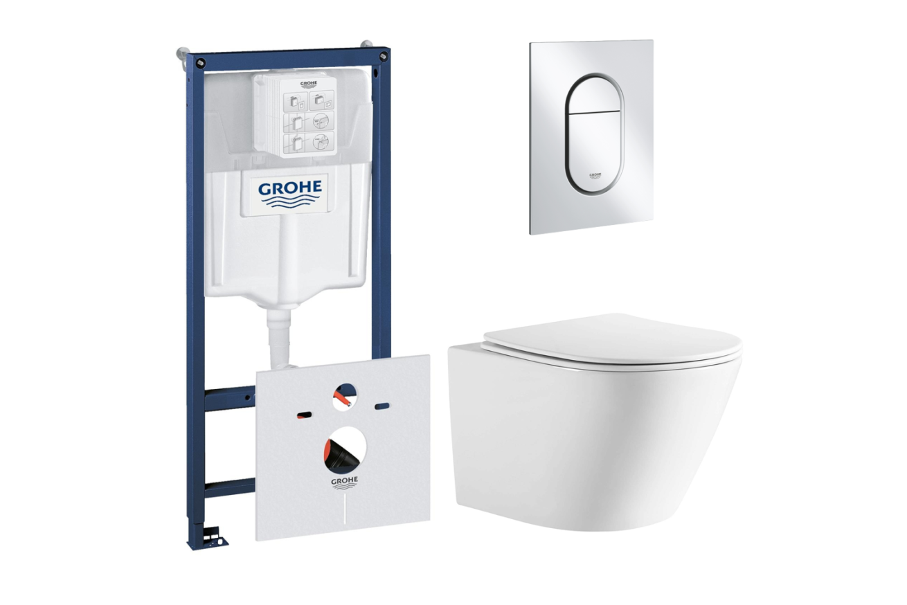 Комплект инсталляции GROHE NW0145/S с унитазом Aquatek ЛИБЕРТИ и сиденьем с микролифтом (NW0536)