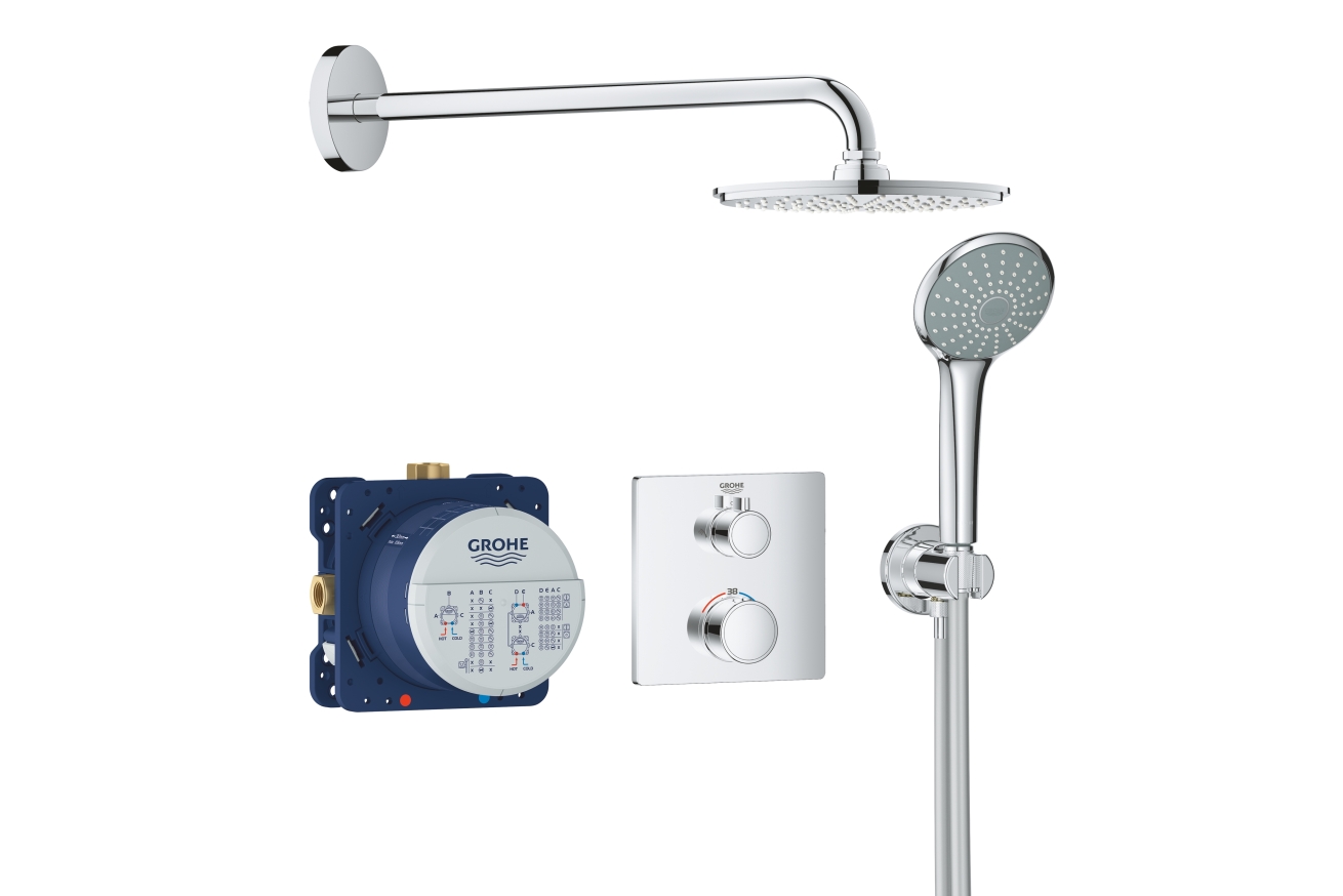 Душевая система GROHE Grohtherm с термостатом для душа, хром (34734000)