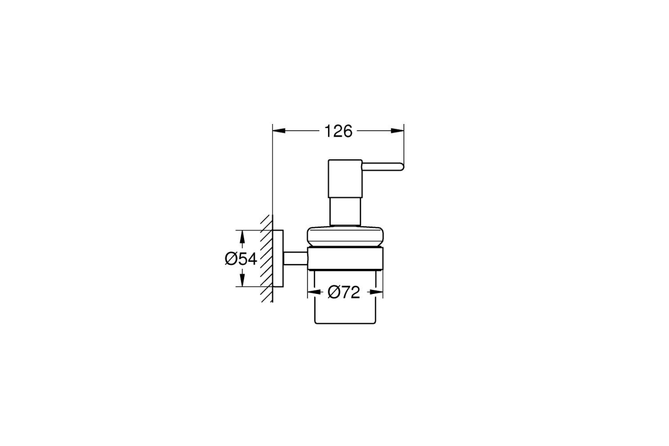 Дозатор жидкого мыла GROHE Essentials с держателем, матовый черный (1022572430)