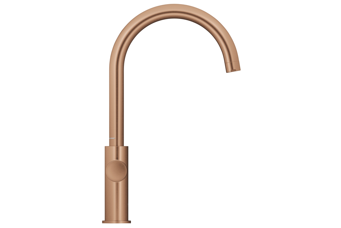 Комплект для кухни GROHE Red Duo II с бойлером M-size, смеситель с C-образным изливом, теплый закат матовый (30083DL1)