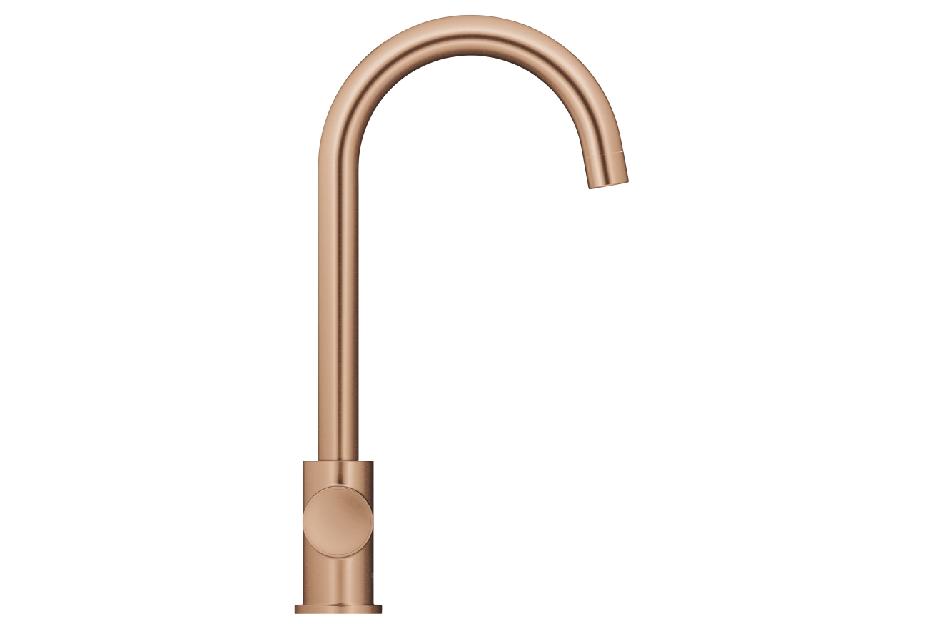 Комплект для кухни GROHE Red Duo II с бойлером M-size, смеситель с C-образным изливом, теплый закат матовый (30083DL1)