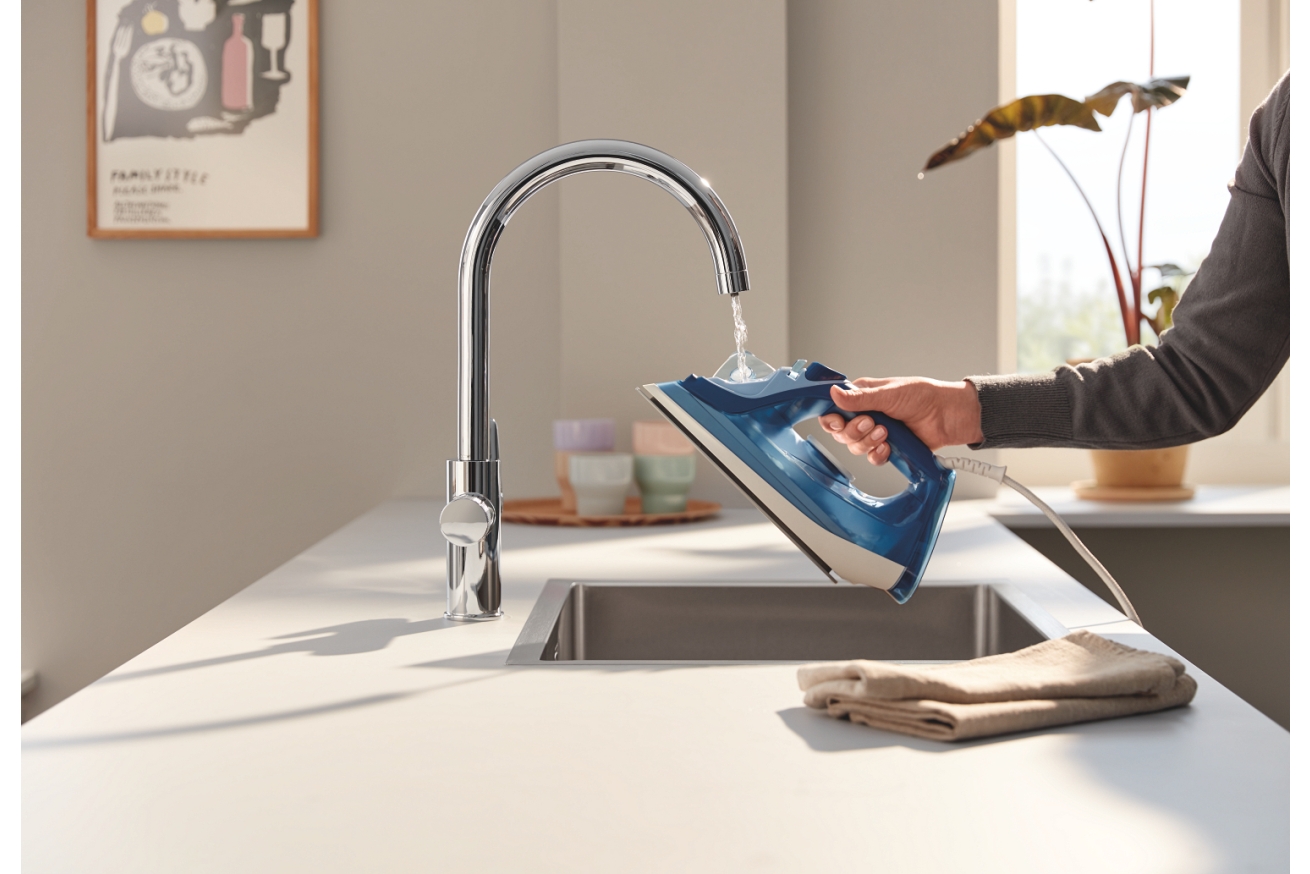 Смеситель для кухни GROHE Blue Pure BauCurve с функцией фильтрации, с фильтром в комплекте, хром (30581000)