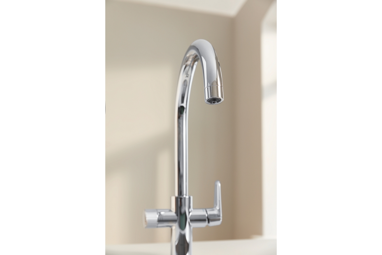 Смеситель для кухни GROHE Blue Pure BauCurve с функцией фильтрации, с фильтром в комплекте, хром (30581000)
