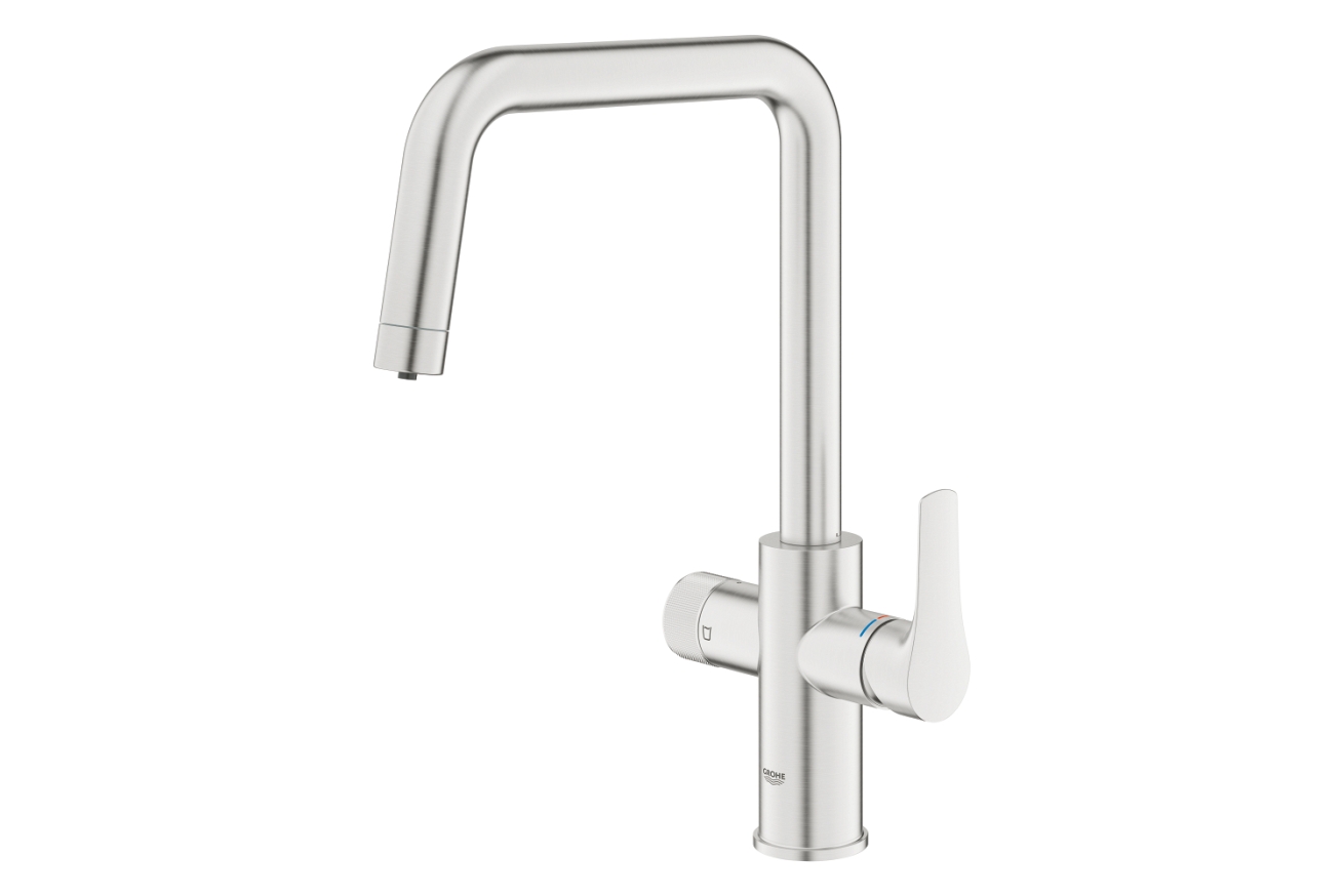 Смеситель для кухни GROHE Blue Pure Eurosmart с функцией фильтрации, без фильтра в комплекте, суперсталь (30583DC0)
