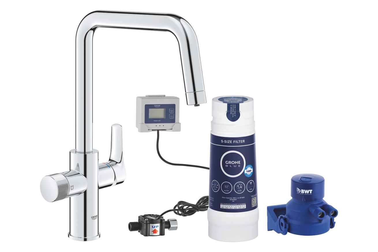 Смеситель для кухни GROHE Blue Pure Eurosmart с функцией фильтрации, с фильтром в комплекте, хром (30584000)