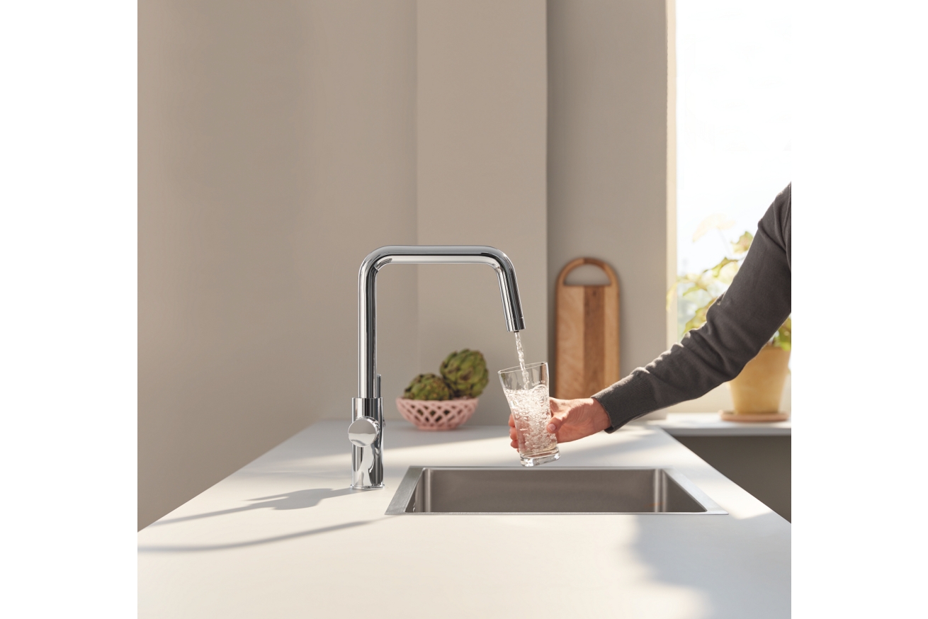Смеситель для кухни GROHE Blue Pure Eurosmart с функцией фильтрации, с фильтром в комплекте, хром (30584000)