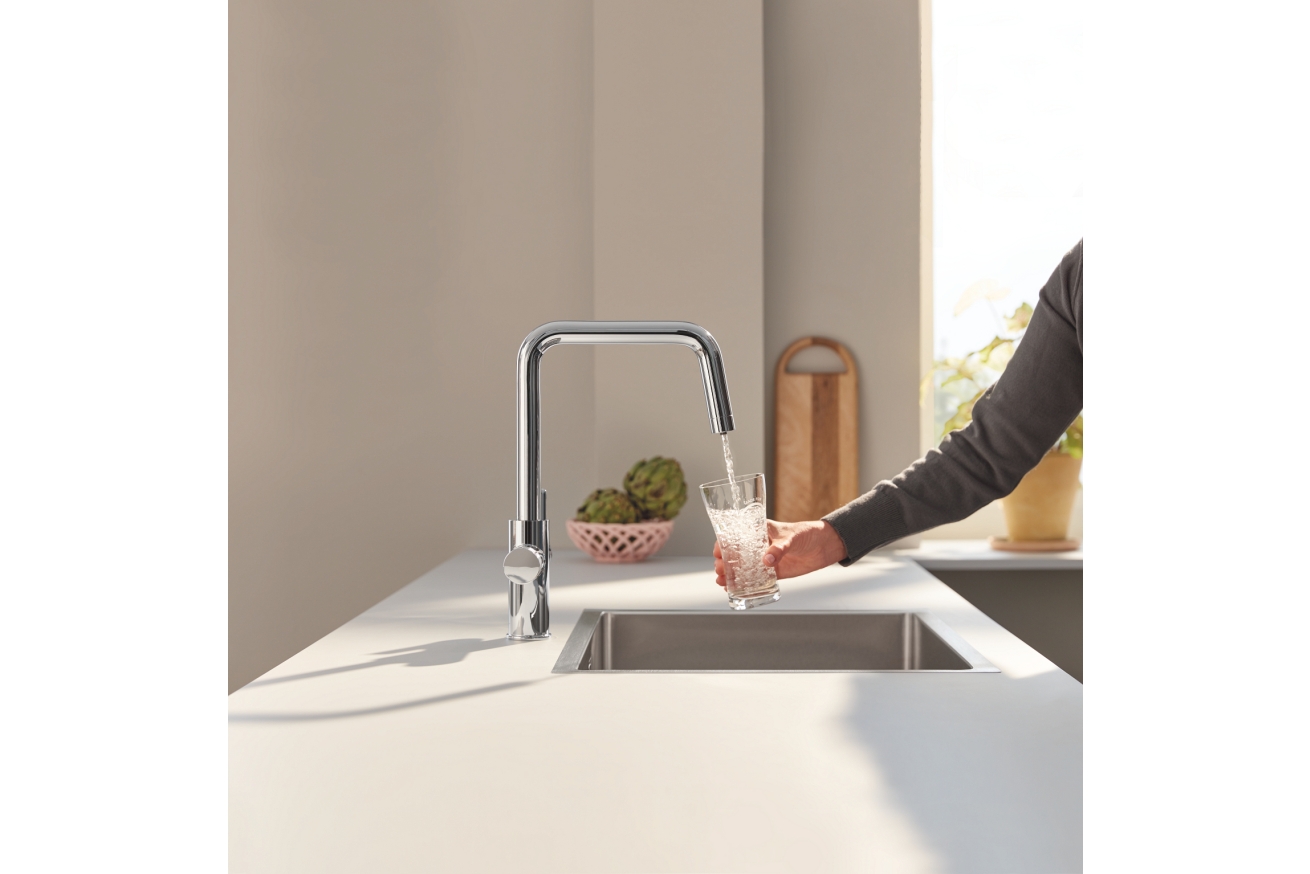 Смеситель для кухни GROHE Blue Pure Eurosmart с функцией фильтрации, с фильтром в комплекте, хром (30584000)