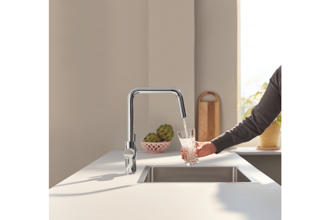 Смеситель для кухни GROHE Blue Pure Eurosmart с функцией фильтрации, с фильтром в комплекте, хром (30584000)