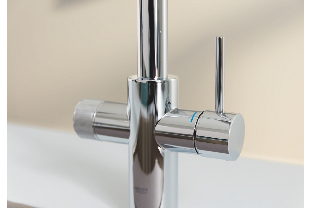 Смеситель для кухни GROHE Blue Pure Minta с функцией фильтрации, без фильтра в комплекте, хром (30588000)
