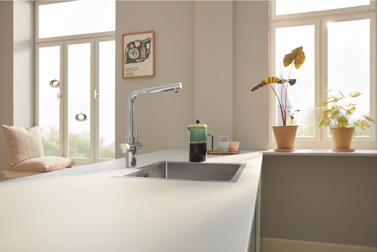 Смеситель для кухни GROHE Blue Pure Minta с функцией фильтрации, без фильтра в комплекте, хром (30588000)