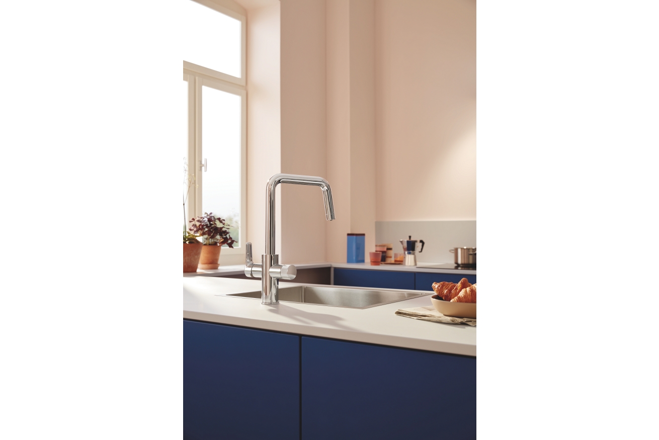 Смеситель для кухни GROHE Blue Pure Start с функцией фильтрации, без фильтра в комплекте, хром (30595000)