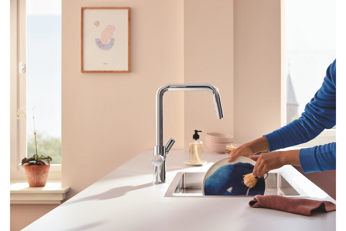 Смеситель для кухни GROHE Blue Pure Start с функцией фильтрации, без фильтра в комплекте, хром (30595000)