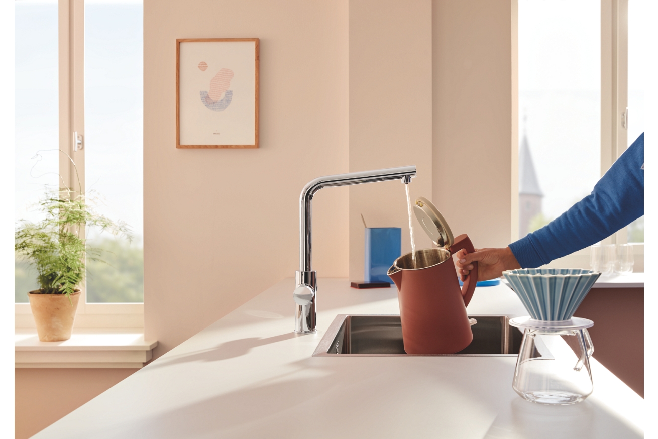 Смеситель для кухни GROHE Blue Pure Minta с функцией фильтрации, без фильтра в комплекте, хром (30600000)