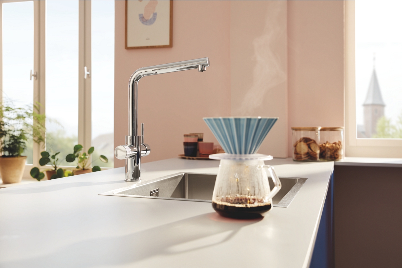 Смеситель для кухни GROHE Blue Pure Minta с функцией фильтрации, без фильтра в комплекте, хром (30600000)