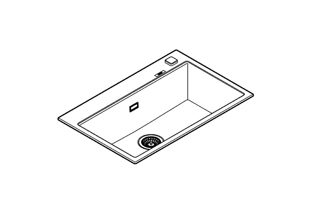 Мойка GROHE K700 с одной чашей, 780 x 510 мм, черный гранит (31652AP0)