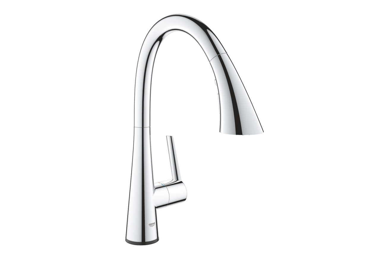 Смеситель для кухни GROHE Zedra Touch сенсорный с вытяжным душем 3jet, хром (30219002)