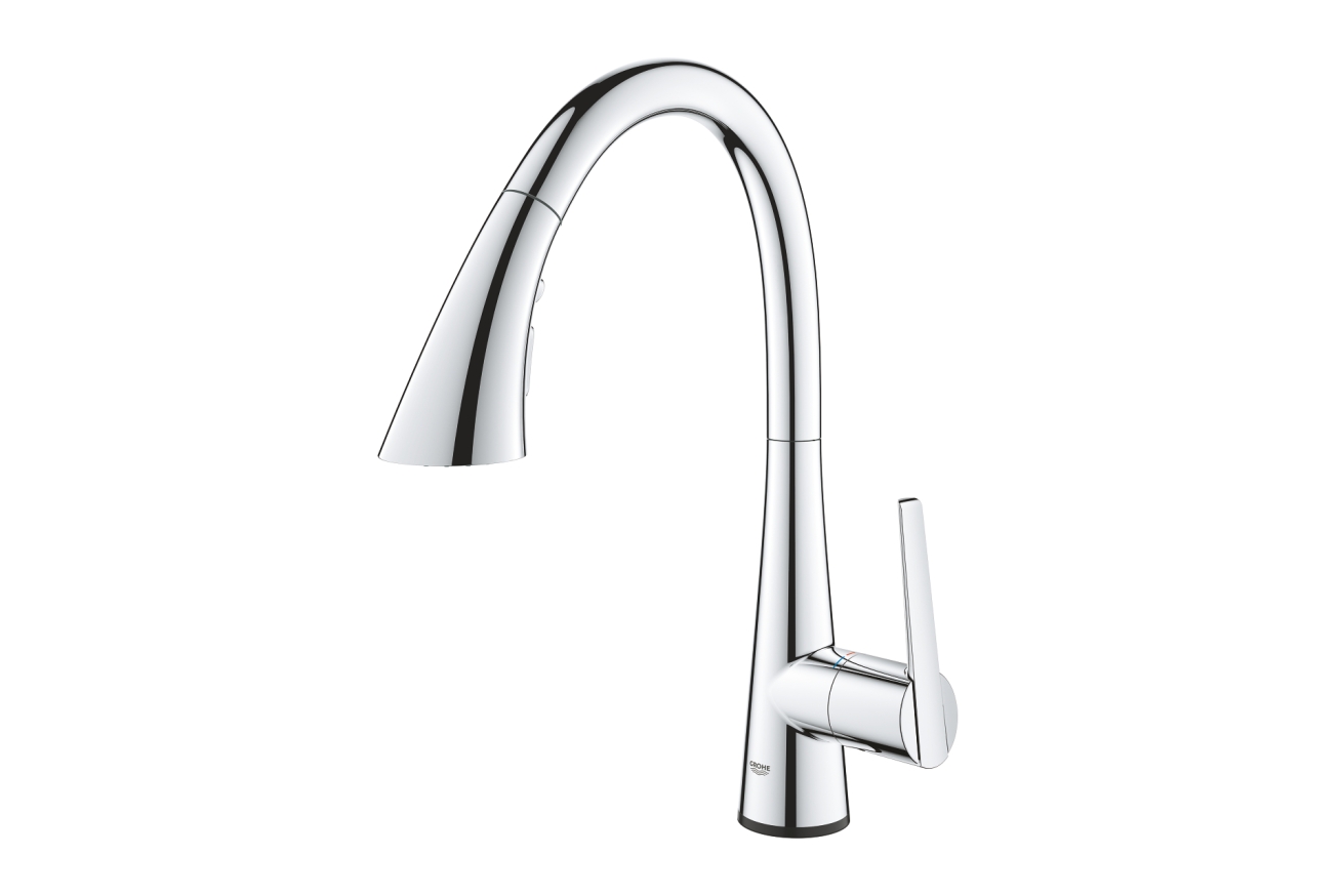 Смеситель для кухни GROHE Zedra Touch сенсорный с вытяжным душем 3jet, хром (30219002)
