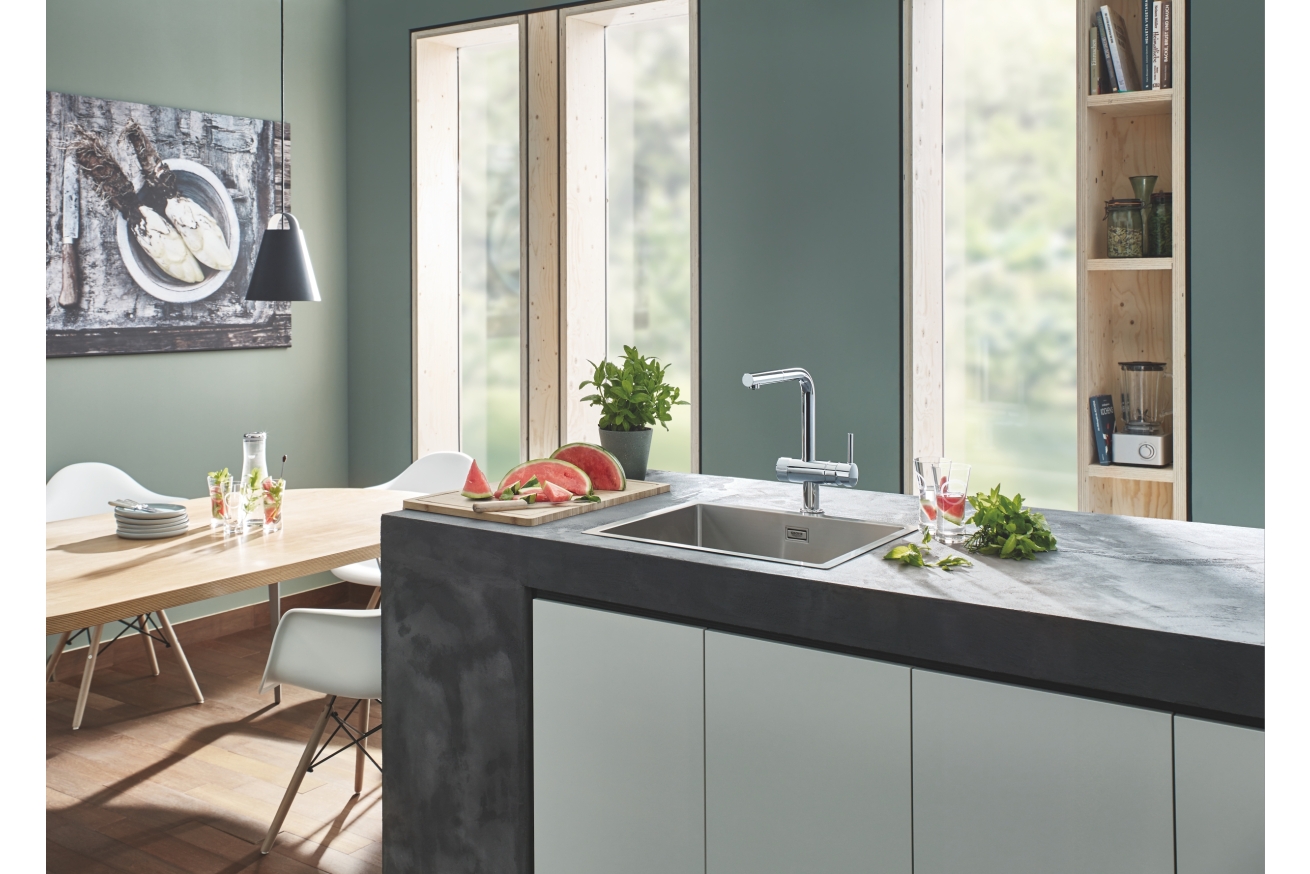 Смеситель для кухни GROHE Blue Pure Minta, с функцией фильтрации, без фильтра в комплекте, хром (31721000)