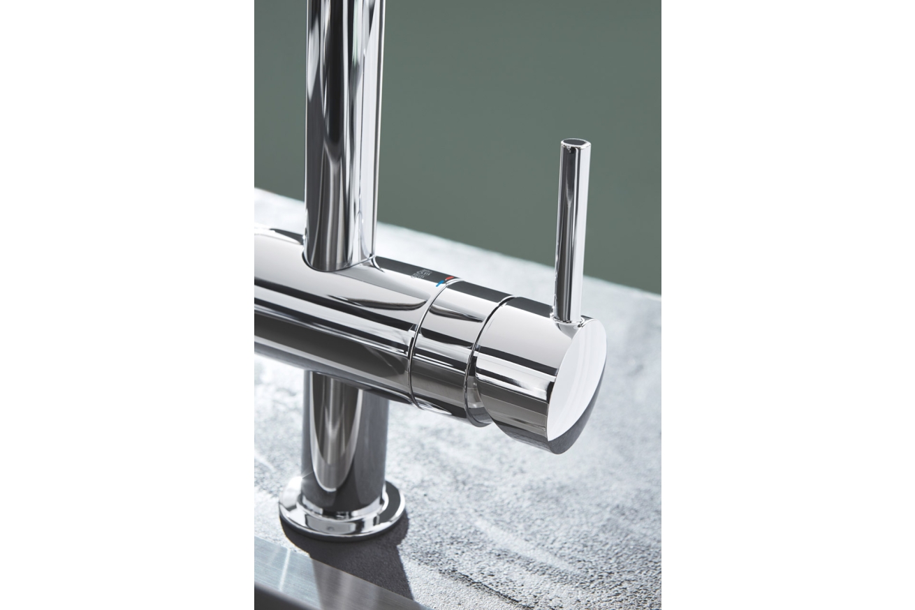 Смеситель для кухни GROHE Blue Pure Minta, с функцией фильтрации, без фильтра в комплекте, хром (31721000)
