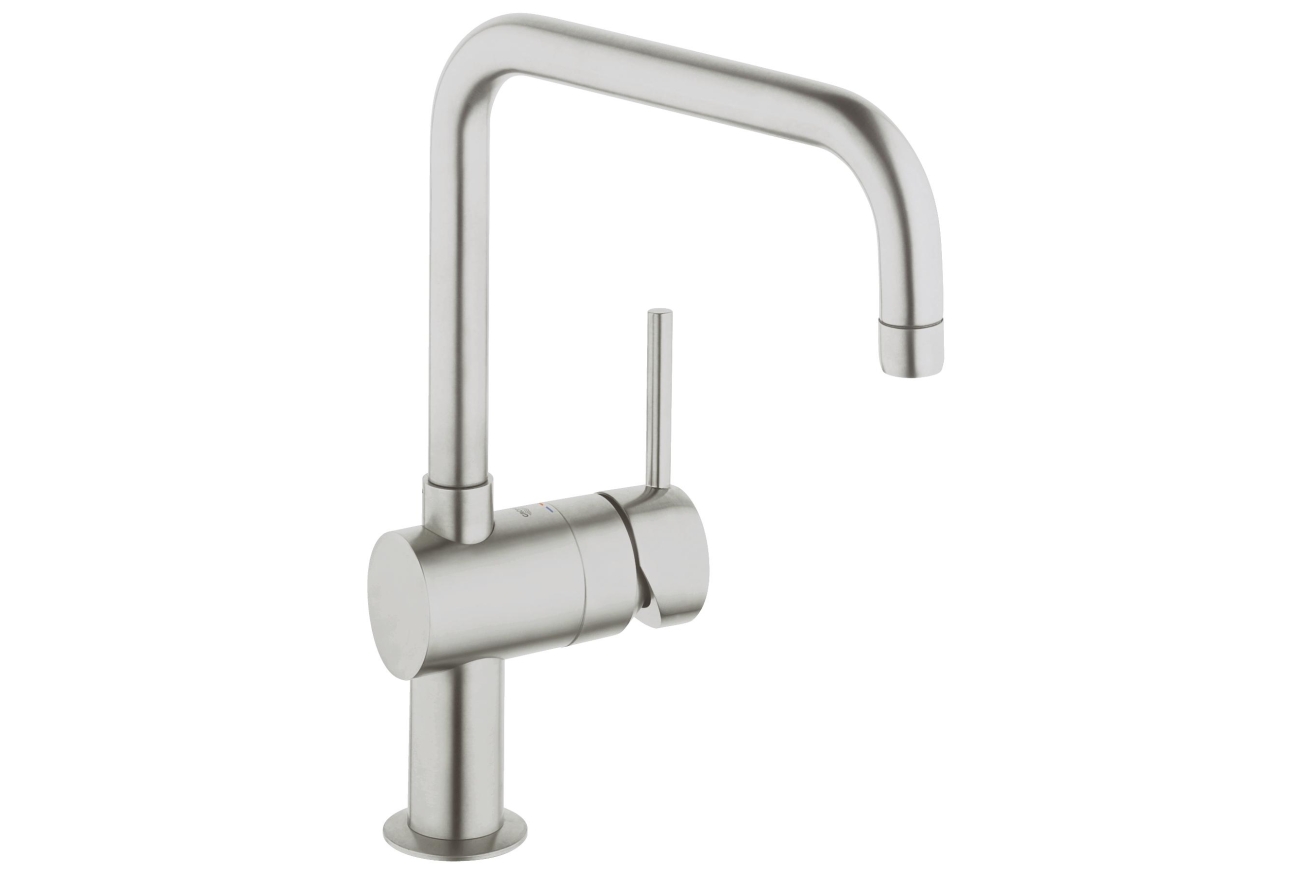Смеситель для кухни GROHE Minta с поворотным U-изливом, суперсталь (32488DC0)