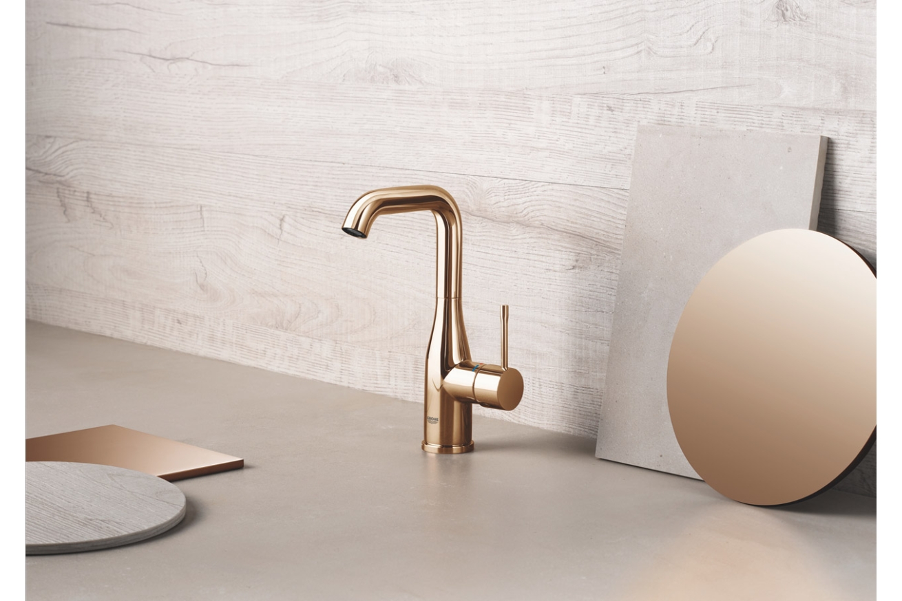 Смеситель для раковины GROHE Essence с донным клапаном, L-Size, теплый закат глянец (32628DA1)