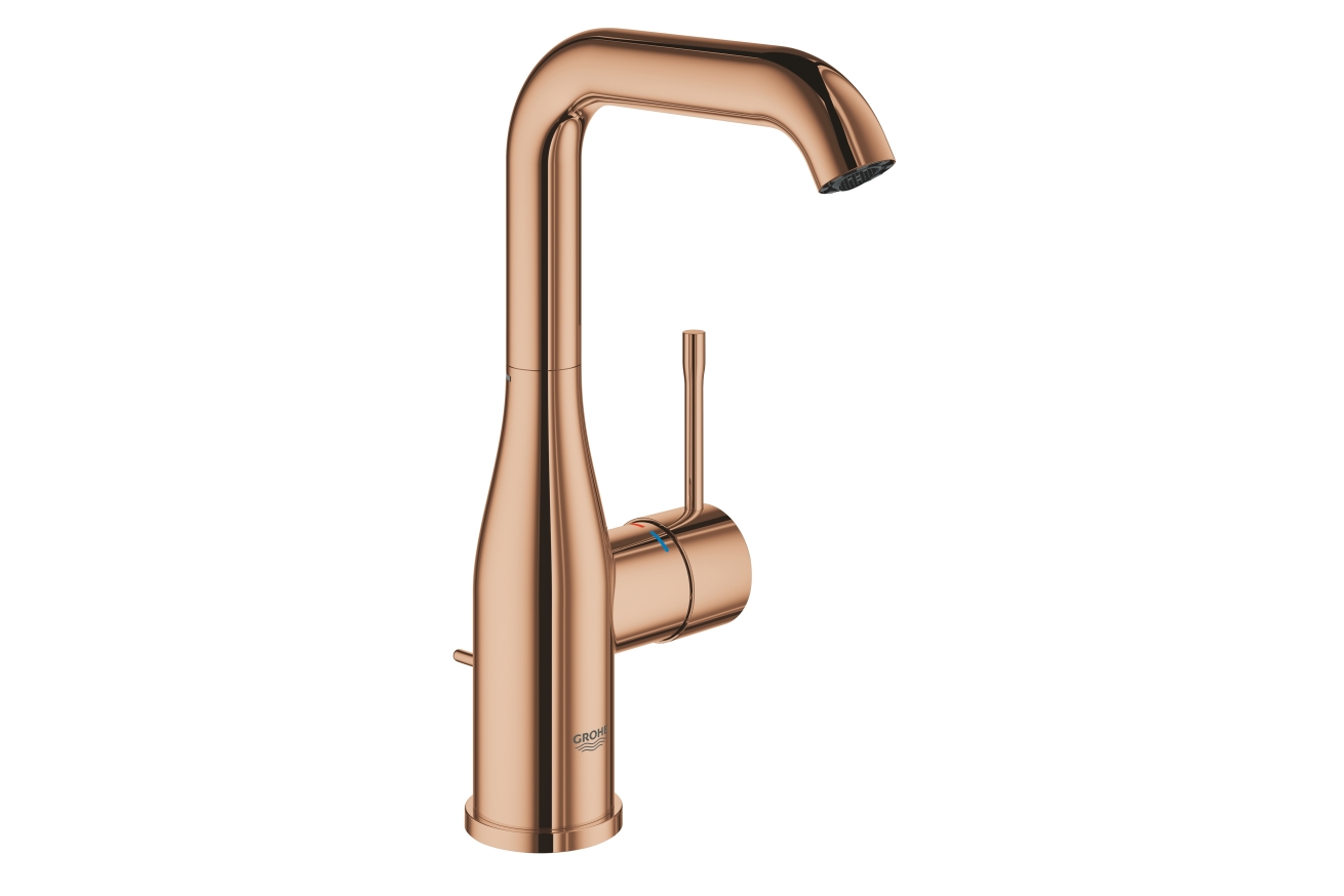 Смеситель для раковины GROHE Essence с донным клапаном, L-Size, теплый закат глянец (32628DA1)