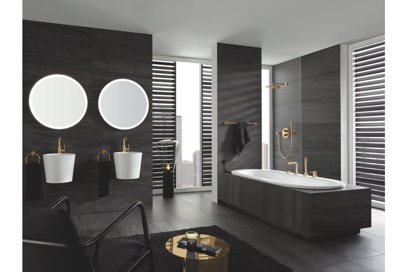 Смеситель для раковины GROHE Essence с донным клапаном, L-size, холодный рассвет матовый (32628GN1)