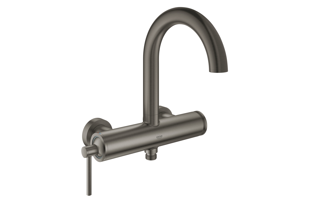 Смеситель для ванны GROHE Atrio внешнего монтажа, темный графит матовый (32652AL3)